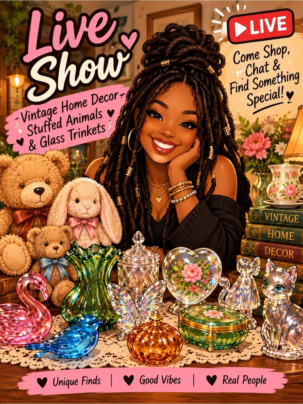 Live Show Listing! Homewares, Plushies, & Vintage Finds From My Personal Closet!